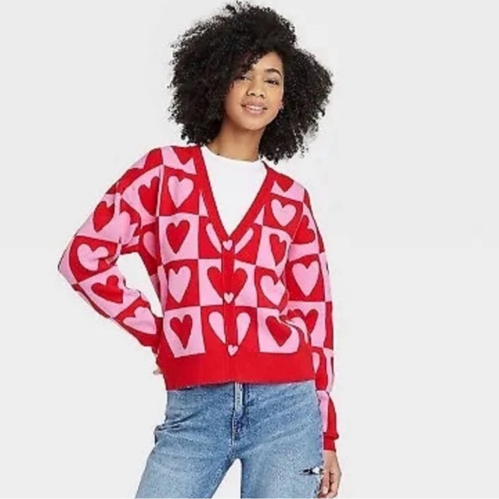 Target Heart Postage Women's Cardigan